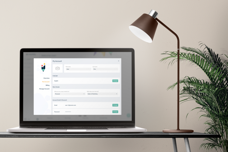 Creately account portal react app development