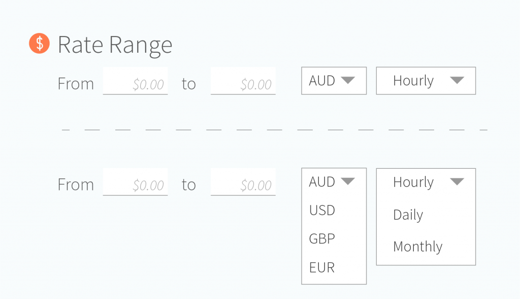 Elvves UI design and development range input