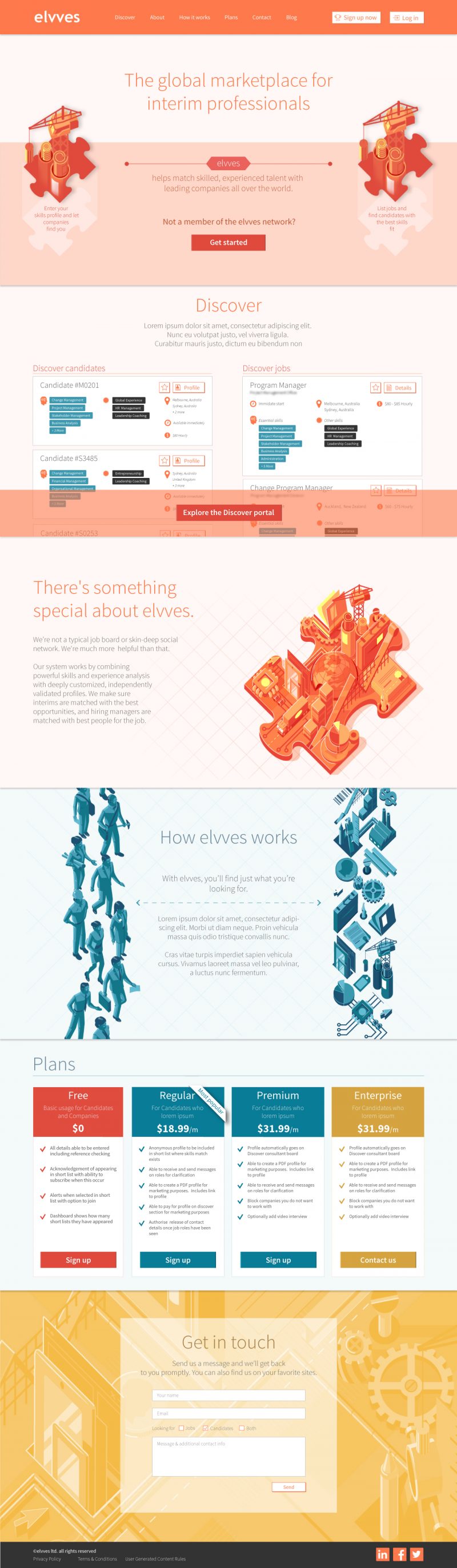Elvves web design and development homepage desktop