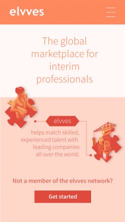 Elvves web design and development homepage mobile