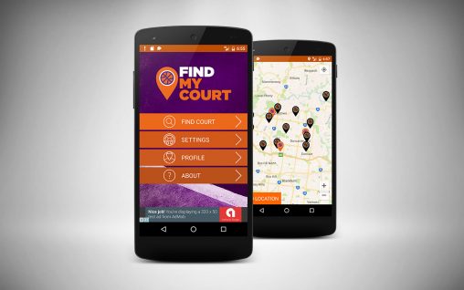 Find my court app design and development featured image